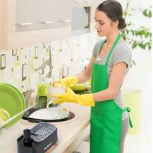 Dispensador de jabón de manos y loza en 3 en 1, dispensador de líquido de jabón de cocina de doble cabezal con soporte para esponja, dispensador de bomba de jabón de encimera 3 en 1, dispensador de líquido práctico para la cocina, organizador del hogar - Multicolor - Ver 5