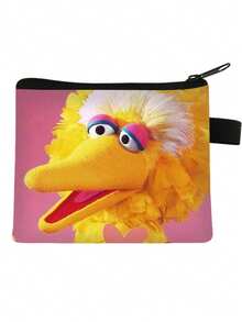 Sesame Street Cartoon Coin Purse, Portable Card Holder, Fashion Small Storage Bag, Can Hold Lipstick, Makeup Brushes, Skincare, Phone, Coins, Small Items, Suitable For Home, Gifts, Vacation And Holidays (Halloween, Christmas) And Multi-Purpose Use - Multicolor - View 32