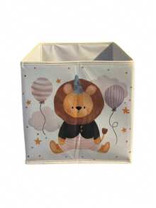 Cute Animals Printed Multipurpose Toy Storage Box Folding Organizer 30x30x30 - Multicolor - View 4