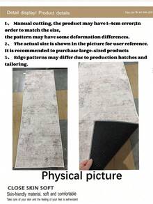 1pc Minimalist Style Kitchen Mat, Soft & Washable Decorative Carpet For Living Room, Bedroom, Study, Balcony, Hallway, Entrance, Bathroom - Modern Neutral Low Pile Long Runner Rug - Multicolor - View 9