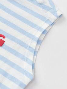 Balabala Baby Sleeveless Tank Top, Cute Design, Lightweight & Breathable Summer Outfit 2026 - Blue and White - View 5