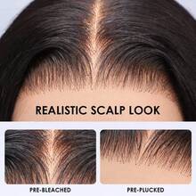 Brazilian Virgin Hair HD Lace Front Wig 13X4 13X6 5X5 Body Wave Lace Front Wigs Human Blended Hair Pre Plucked With Baby Hair Natural Black Wig 200% Density For Women 26Inch - Natural & Black - View 4