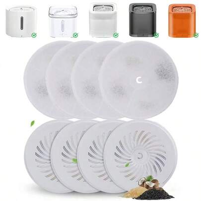 Universal Pet Water Fountain Filter Cartridge, Suitable For Eversweet 2S, 3 Pro, Solo SE, Solo2 Pet Water Fountains, Activated Carbon Replacement Filter, Multi-Layer Filtration, Provides Healthy Drinking Water For Pets