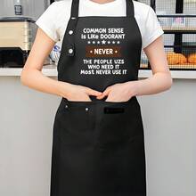 1 Piece Of Heavy-Duty High-Quality Chef Apron, Suitable For Adults - Thickened, With A Large Front Pocket And Adjustable Ties, Black With White Piping - Durable Kitchen Apron, Suitable For Home Cooking, Restaurants, Food Trucks, Baking, And Professional Cooking Use - Easy-To-Clean Design, Suitable For Chefs And Home Cooking Enthusiasts, Restaurant Wear, Sturdy Construction, High-Quality Materials, Long Service Life, Restaurant Staff, Cooking Enthusiasts, Fun Apron, Suitable For Plus-Size Women, Kitchen Apron, Suitable For Both Women And Men Cooking - AZX0001 - 查看 1