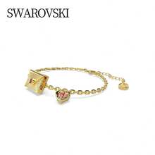 Swarovski LETRA Armband für Damen, Liebesbrief-Geschenk im Umschlag-Design für die Freundin, Geschenk zum Lehrertag, Geburtstagsgeschenk für Frauen, 5666222 - Gold - Übersicht 8