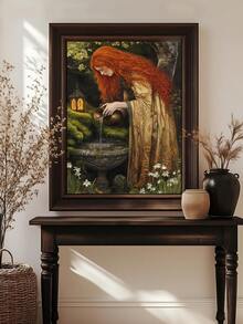1pc Brigid Celtic Goddess Poster Mythological Folk Art Healing Wall Decor Enchanted Celtic Pagan Illustration, The Ideal Gift For Friends, Bedroom Art Print, Living Room Decor, Office Decor, Kitchen Decor, Bathroom Decor, Wall Arts, Wall Decor, Home Decor, Room Decor, Canvas Wall Art, Posters, Wall Art With Frame, Optional Frame ﻿ ﻿ - B - View 4