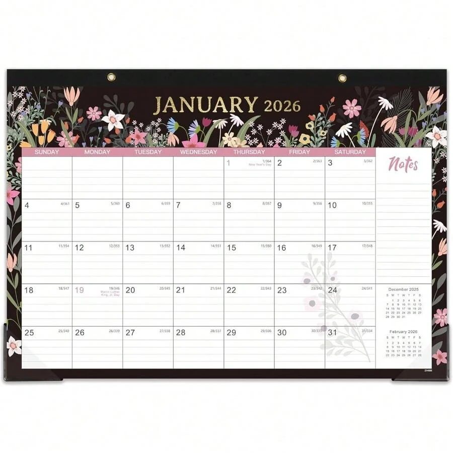 2026 Desk Calendar Large Ruled Blocks January To December 12x17 Inches Office Desk Planner Organizer - 1 - Xem 1