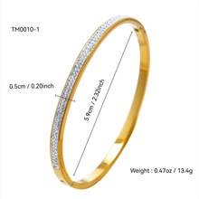 3pcs/Set Women's Jewelry, 18K Gold Plated Stainless Steel Bracelet, Luxury Stackable Bangle, Birthday/Holiday/Valentine's Day Gift, Couple/Best Friend Accessories, Versatile High-End Jewelry - Gold - View 8