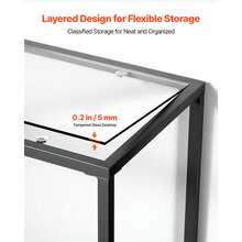 Hall Trees - 107 cm (42 Zoll), Schwarz, Glas, 2-stufig - View 4