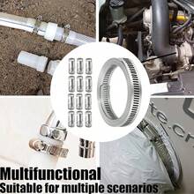 5M Stainless Steel Hose Clamp Large Adjustable Jubilee Clips With Fasteners - one-size - View 4