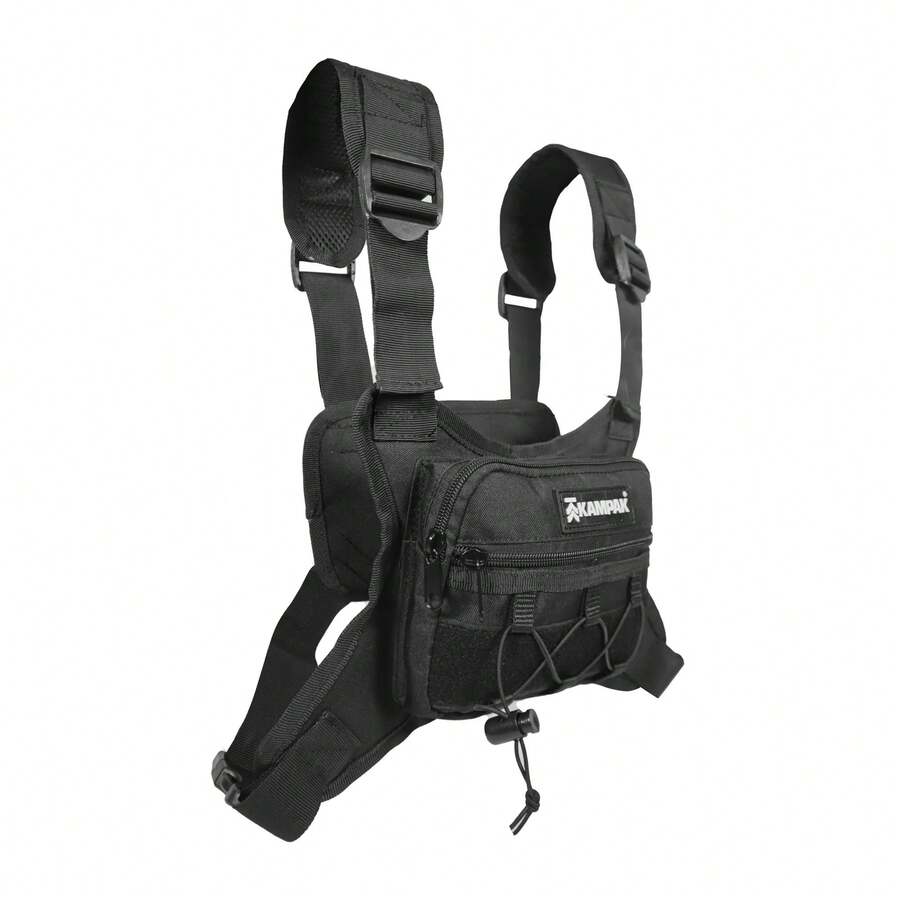 Slim Chest Bag Kampak Nv56 Vinil Glowshift Brilla Oscuridad - Gris Oscuro - Ver 1