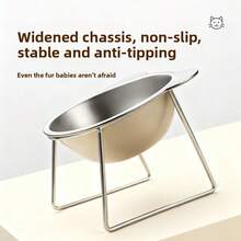 不锈钢猫碗 宠物喂食器 宠物碗 易于清洁的喂食饮水碗 保护宠物脊椎 适用于小型猫和幼猫 宠物主人 情人节 感恩节 派对 生日礼物 - 420ml - 查看 3