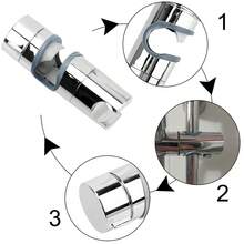 18-25mm 浴室配件淋浴喷头支架淋浴滑轨杆支架可调节夹通用家用替换件 - A - 查看 9