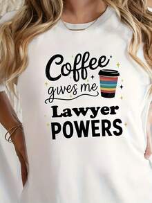 Printed T-Shirt, Short-Sleeved Round Neck Casual Top, Women's Clothing For Spring And Summer. - White - View 2