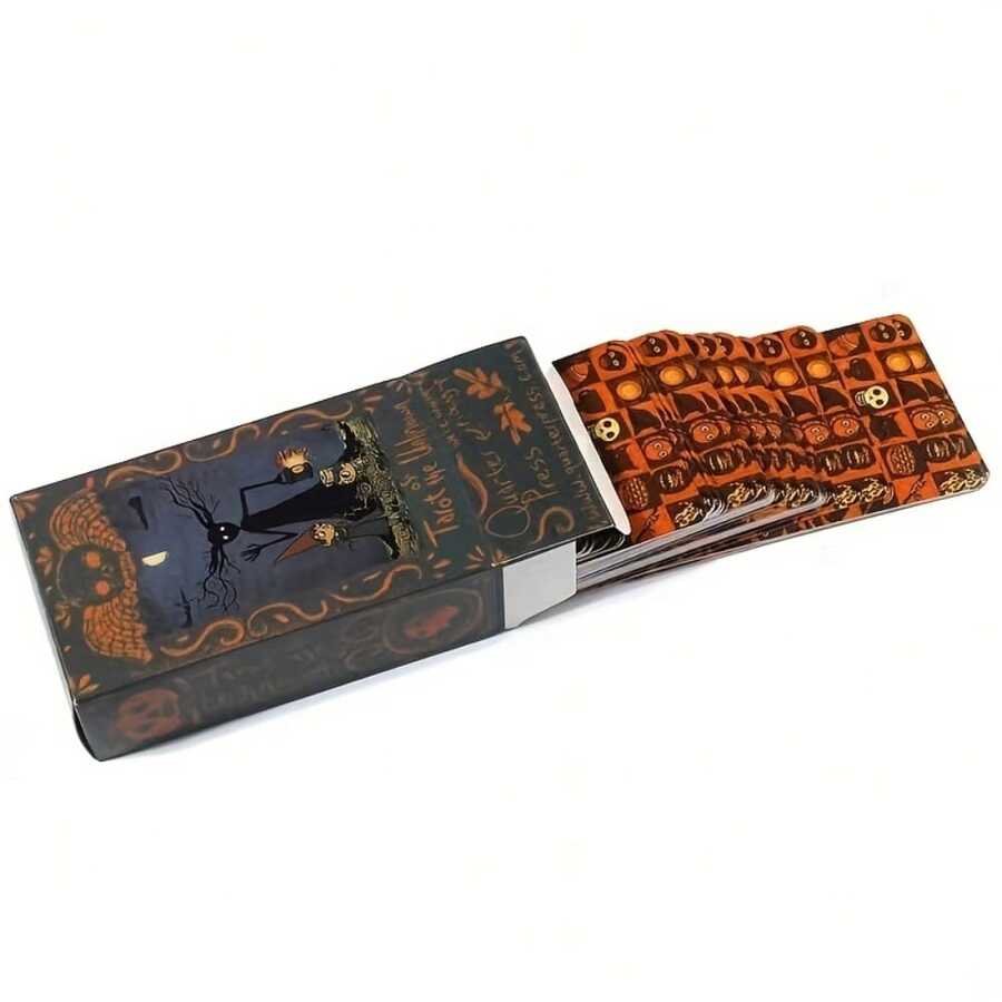 1 Set [Unknown Tarot Cards] Tarot Cards - Fantasy Divination Tarot Card Set, Suitable For Tabletop Tarot Card Games, Mysterious Divination Tarot Cards With English Guidebook - Multicolor - View 1