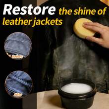 皮革护理滋养抛光蜡套装，包含抛光海绵，提升皮革光泽，修复褪色和老化痕迹，适用于皮鞋、皮包、马鞍、皮夹克、手提包、沙发等，蕴含优质蜂蜡 - 彩色 - 查看 4