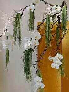 1/2 pièces Plantes vertes artificielles, plantes vertes artificielles de saule pleureur, décoration de printemps, convient pour la décoration de la maison, les mariages, la décoration de la chambre, la décoration de printemps, les centres de table d'arrangement floral du salon, la Saint-Valentin, les anniversaires, la décoration de la chambre à coucher, fleurs artificielles, décoration de mariage, décoration de jardin, décoration murale, plantes artificielles - Multicolore - Voir 4