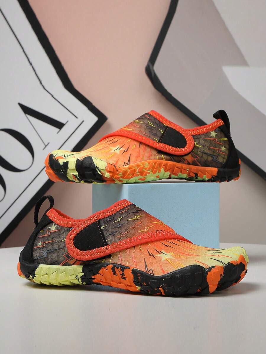 儿童魔术贴网眼透气速干防滑涉水鞋 - 橘色 - 查看 1