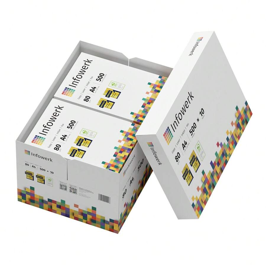 Papier copie Infowerk A4 80 g Premium Bright White CIE 160 – Certifié PEFC