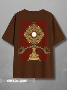 Religious Christian T-Shirt Holy Communion Eucharist Catholic Church - Rỉ Nâu - Xem 5