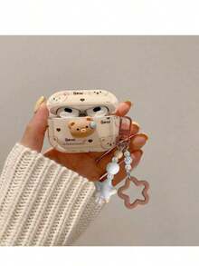 White Bear Element Bluetooth Earphone Case White Teddy Bear Element Bluetooth Earphone Case Compatible With Apple Bluetooth Earphones 4th Gen, Apple Protective Case For 2nd/3rd Gen, New Vintage White Protective Cover Spring Gift Birthday - Clear - View 14