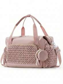 1 pieza Bolso de mamá multifuncional con compartimentos, bolso colgante, bolso de mano, bolso de hombro, bolso de cosméticos, bolso portátil para maternidad y biberón de bebé, almohadilla para pañales, bolso organizador - Multicolor - Ver 10