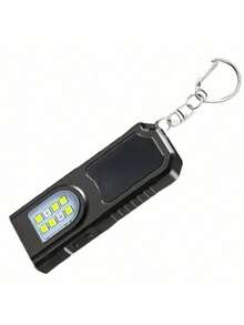 Portable USB Rechargeable Hands-Free Flashlight | Mini Keychain Light With Bottom Magnet, Clip Design, 5 Lighting Modes, Multi-Function Emergency Lantern, Hanging Tent Light, Suitable For Travel, Camping, Fishing - Multicolor - View 13