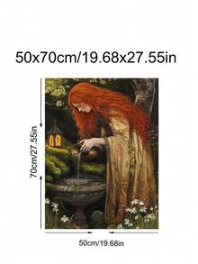 1pc Brigid Celtic Goddess Poster Mythological Folk Art Healing Wall Decor Enchanted Celtic Pagan Illustration, The Ideal Gift For Friends, Bedroom Art Print, Living Room Decor, Office Decor, Kitchen Decor, Bathroom Decor, Wall Arts, Wall Decor, Home Decor, Room Decor, Canvas Wall Art, Posters, Wall Art With Frame, Optional Frame ﻿ ﻿ - B - View 16