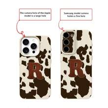 1 chiếc ốp lưng điện thoại bằng chất liệu TPU, họa tiết da bò nâu kiểu miền Tây, tương thích với iPhone 17 Pro Max/17/16 Pro Max/15/13/12/11, S20 FE/A15/S24/A55, Note 11/Note 12/Note 13 Pro, ốp lưng bảo vệ mềm mại, chống rơi vỡ, bao phủ toàn diện. - trắng - Xem 7