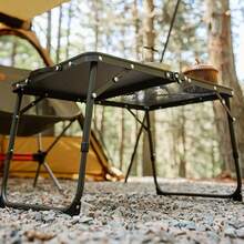 Naturehike 1pc Outdoor Camping & Picnic Portable MDF Folding Half-Grid Table - Multicolor - View 10