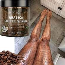 MELAO Arabica Coffee Body Scrub - Infused With Natural Coffee Grounds, Gently Exfoliates And Moisturizes Skin For Smooth, Radiant Complexion - Effectively Improves Cellulite And Stretch Marks, 10oz/283g Jar - Brown - View 3