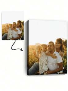 1幅定制照片帆布画，情侣墙画，可定制照片，可定制木框帆布墙画 - 个性化家庭肖像和动态照片，印刷，适合客厅、卧室或家庭办公室装饰，温馨房间点缀，高品质复制画，带框帆布墙画，情人节礼物，墙面装饰，房间装饰，定制海报 - 彩色 - 查看 2