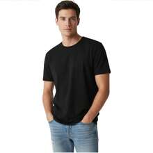 Men's 100% Cotton T-Shirt, Round Neck, Soft, High-Quality, Regular Fit Short-Sleeve Comfortable T-Shirt, Machine Washable, A Gift For Relatives, Brothers, Friends, Parents, Or Teachers - 黑色 - 查看 8