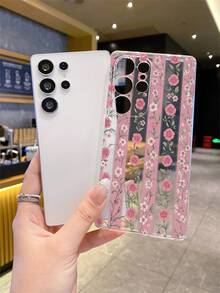 1pc Hollow Flower Pattern Android Phone Case, Precise Lens Protection Suitable Compatible With Samsung Galaxy S25 Ultra/Galaxy S24 Ultra/S24/S23 Ultra/A56 5G/A55 5G/A52s 5G/A26 5G, Nothing, Pixel, INFINIX, Xiaomi Redmi Protective Cover - Multicolor - View 4