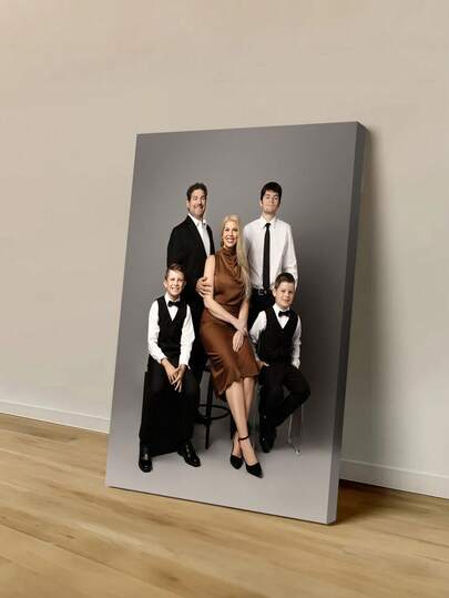 1pc Customized Canvas Frame, Can Print Your Family Photo, Customized Canvas Wall Art, Can Choose Canvas Or Frame, Mother's Day Gift, Wedding Supplies, Easter Decoration, Suitable For Anniversary, Easter, Mother's Day, Birthday, Father's Day, Graduation, Valentine's Day, Wedding, Housewarming, Family Gift
