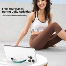 Ultra Thin Back Sticker Mobile Phone Holder Zinc Alloy Adhesive Foldable Non-Slip Hand Stand - General - View 8