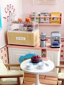 1/12 Scale Miniature Bakery Display Cabinet, Assorted Realistic Tiny Food Stall, Supermarket Shopping, Cafe Scene Decor Model (Partially Random) - Multicolor - View 9