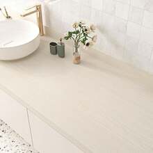 1卷木纹壁纸，自粘式接触纸，可移除墙贴，适用于厨房、浴室防溅板、书桌、电器、客厅、卧室，防水防油，厚乙烯基薄膜耐热贴纸 - 白楊木 - 查看 8