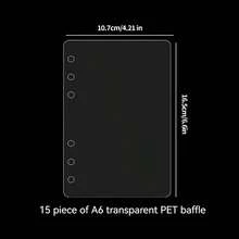 10pcs/Bag A6/A7/M5 Sticker Book Refill Pages, Thick Hard Cover Sticker Notebook Refills, Sticker Notebook Dividers, PP Material, Suitable For Sticker Books, Notebooks, Budget Planners, Scrapbooking, Crystal Bubble Stickers, Back To School Supplies, Student & Office Supplies, Christmas & New Year Gifts - Clear - View 13
