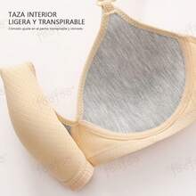 ¡RecomendadoPaquete 3 Sujetador Sin Varillascomodo Y Moderno Respirable¡Top de Temporada - Negro Rose Mazapán - Ver 6