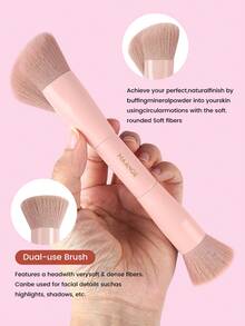 MAANGE Bộ 6 cọ trang điểm hai đầu gồm cọ má hồng, cọ phấn phủ, cọ nền, cọ lông mi, cọ lông mày, cọ phấn mắt, cọ tạo khối, cọ highlight. Bộ dụng cụ trang điểm với sợi mềm mại, thân thiện với da, dễ dàng mang theo, lý tưởng cho du lịch, làm quà tặng cho phụ nữ và bé gái, quà tặng khuyến mãi, cọ trang điểm chuyên nghiệp, bộ trang điểm hoàn chỉnh. - Bụi hồng - Xem 4