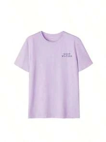 2026 Summer TopsThree-Piece Solid Color T-Shirts Fashion Retro Men's T-Shirts 230g Heavyweight Cotton Dropped Shoulder Design Unisex Short-Sleeve T-S - 紫色 - 查看 6