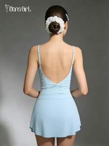 DonsGirl 1 件女士提臀 A 字形芭蕾舞裙 - 淺藍色 - 查看 8