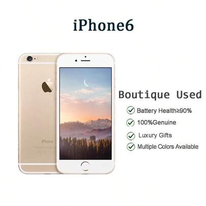 Apple iPhone 6 usado, delgado y liviano, ideal como teléfono de respaldo para viajes o emergencias, apto para todas las edades.