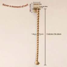 Plataforma y cuerda para escalar para gatos montada en la pared - Cuerda de sisal natural gruesa, adecuada para gatos de interior, juguete de ejercicio para mascotas que ahorra espacio con ganchos de pared seguros, promueve la actividad física y la estimulación mental - Multicolor - Ver 4