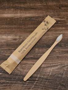 竹制牙刷，木柄手动牙刷，超柔软刷毛，呵护敏感牙龈，日常口腔护理，男女皆宜，酒店/旅行/商务/邮轮必备 - 彩色 - 查看 2