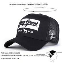 1pc Greg Grant Men's Trucker Hat, Personalized Letter & Stitch Design Baseball Cap, Casual Streetwear, Suitable For Spring, Autumn, Travel, Beach - Multicolor - View 2