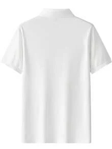 Men's Casual Polo Shirt, Short Sleeve, Collared, Comfortable, Versatile, Suitable For Business, Gatherings, Parties, Spring/Summer White Sports - White - View 3