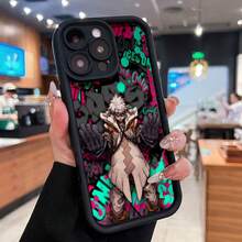 Personaje de anime con cadenas y fondo de grafiti. Esta elegante funda es compatible con Samsung, Apple, OPPO, , etc. Fabricada en TPU flexible, resistente a golpes y arañazos, ofrece una excelente protección contra caídas y un agarre cómodo. Es un regalo ideal para familiares, amigos y seres queridos, y una opción perfecta para festivales, San Valentín, artículos de , fundas para hombre, celulares y accesorios. - Negro - Ver 3