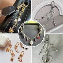 12pcs Rotating Key Chain Clips, Rotating Hanging Rope Hooks, Bag Charms, Key Chain Connectors, DIY Craft Gift Making - 2.5G Door Latch - View 5